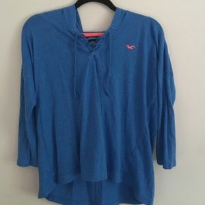 Hollister long sleeve shirt with hood